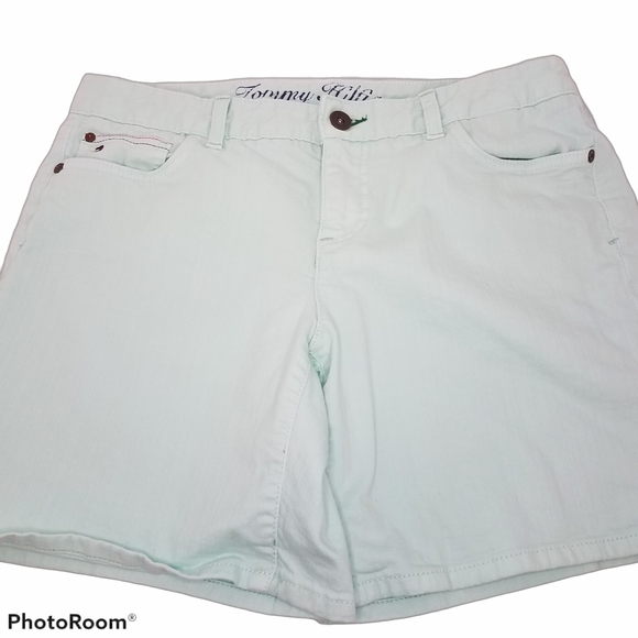 Tommy Hilfiger Women's Size 8 Denim Shorts Mint Green - Picture 4 of 11